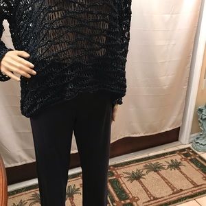 Alfani blue straight leg pants &side zipper size 6